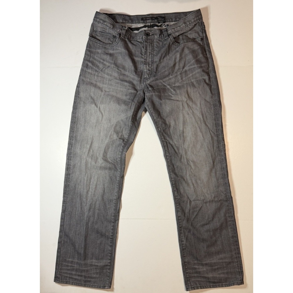 John Varvatos USA Authentic Jeans Men's 36RG Straight Leg Gray Denim